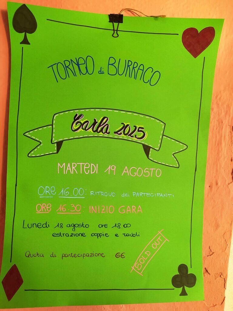 Torneo di Burraco ai Bagni Nini 2025